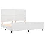vidaXL Cadre de lit avec tête de lit Blanc 180x200 cm Similicuir