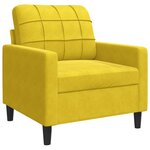 vidaXL Ensemble de canapés 4 Pièces avec coussins Jaune Velours