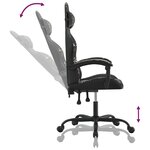 vidaXL Chaise de jeu pivotante Noir et camouflage Similicuir