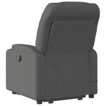 vidaXL Fauteuil inclinable de massage électrique Gris foncé Tissu