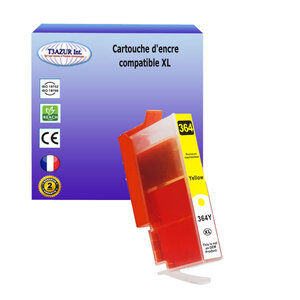 Cartouche compatible avec HP PhotoSmart 2011 WiFi, 5510, 5514, 5515, 5520, 5524, 5525, 6510, 6520, 7510, 7520 remplace HP 364XL ( CB325EE ) - Jaune