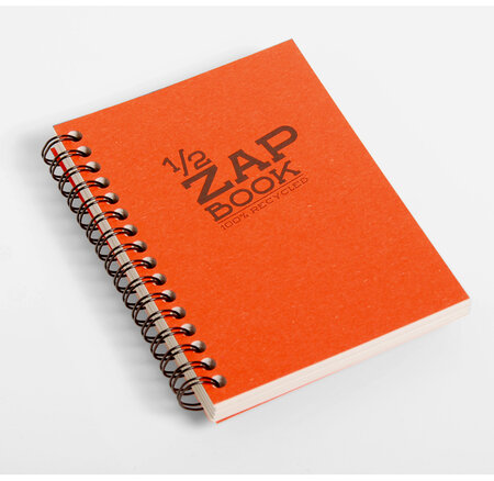 1/2 Zap Book carnet spiralé 80F A6 80g. - Clairefontaine