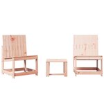 vidaXL Salon de jardin 3 Pièces bois massif douglas