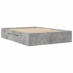 vidaXL Cadre de lit gris béton 120x190 cm bois d'ingénierie