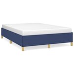 vidaXL Cadre de lit Bleu 140 x 200 cm Tissu