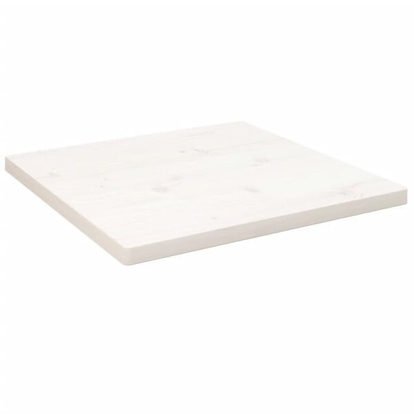 vidaXL Dessus de table blanc 50x50x2 5 cm bois de pin massif