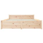 vidaXL Cadre de lit Bois massif 140x190 cm