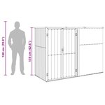 vidaXL Abri à outils de jardin anthracite 225x89x161cm acier galvanisé