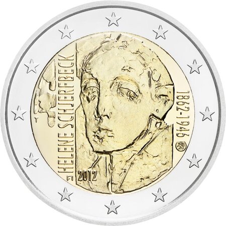 Pièce de monnaie 2 euro commémorative Finlande 2012 – Helene Schjerfbeck