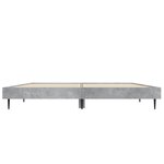vidaXL Cadre de lit gris béton 135x190 cm bois d'ingénierie