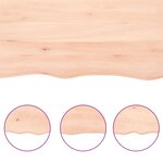 vidaXL Dessus de table bois massif non traité bordure assortie