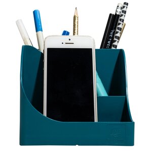 Pot À Crayons Pen Wave Neo Deco - Bleu Canard - Exacompta