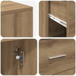 vidaXL Bureau d'angle en chêne artisanal 102x88x75 cm en bois d'ingénierie