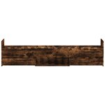 vidaXL Cadre de lit tête de lit et pied de lit chêne fumé 90x190 cm