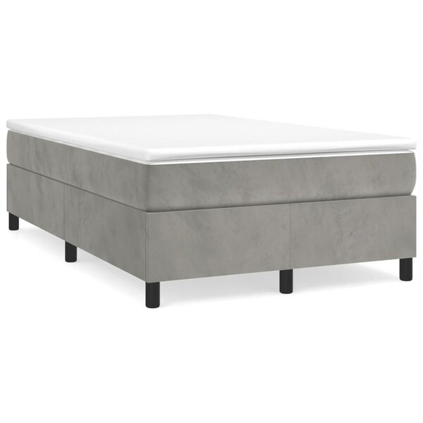 vidaXL Cadre de lit Gris clair 120x200 cm Velours