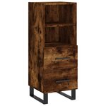 vidaXL Buffet Chêne fumé 34 5x34x90 cm Bois d'ingénierie