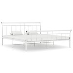 vidaXL Cadre de lit Blanc Métal 160x200 cm