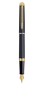 Waterman hemisphere stylo plume noir mat plume fine encre bleue coffret cadeau