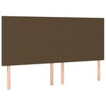 vidaXL Tête de lit à LED Marron foncé 200x5x118/128 cm Tissu