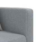 vidaXL Canapé-lit en forme de L gris clair 275x140x70 cm tissu