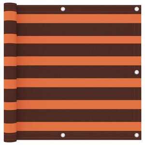 vidaXL Écran de balcon Orange et marron 90x300 cm Tissu Oxford