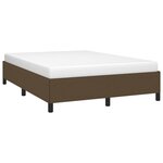 vidaXL Cadre de lit sans matelas marron foncé 140x200 cm tissu