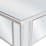 vidaXL Coiffeuse miroir avec tabouret MDF et verre