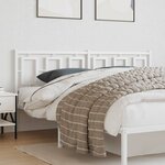 vidaXL Tête de lit métal blanc 180 cm