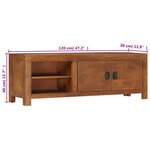 vidaXL Meuble TV 120x30x40 cm Bois massif de manguier