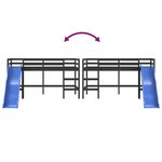 vidaXL Lit mezzanine enfants toboggan 90x200 cm bois pin massif