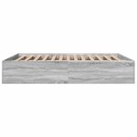 vidaXL Cadre de lit sonoma gris 150x200 cm bois d'ingénierie
