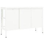 vidaXL Buffet Blanc 105x35x70 cm Acier et verre