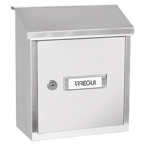 Boîte aux lettres en acier inoxydable porte mur et portail. V4097 Fente de 23 x 4 cm