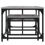 vidaXL Tables basses gigognes 2 Pièces sonoma gris bois d'ingénierie