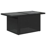 vidaXL Salon de jardin 11 Pièces avec coussins noir résine tressée