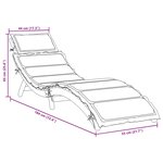 vidaXL Chaise longue avec coussin taupe bois d'acacia solide