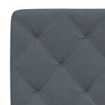 vidaXL Cadre de lit avec tête de lit Gris foncé 90x200 cm Velours