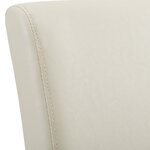 Kit de 2 chaises rembourrées avec pieds en bois massif housse en synthétique design crème et noir 90 x 37/42 x 48 cm 03_0002359