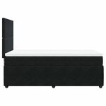 vidaXL Sommier à lattes de lit avec matelas Noir 90x190 cm Velours