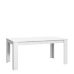 KOVA Table a manger 6 personnes contemporain blanc mat - L 160 x l 90 cm