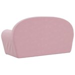 vidaXL Canapé pour enfants 2 places rose peluche douce