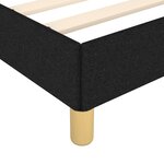 vidaXL Cadre de lit avec tête de lit Noir 100x200 cm Tissu