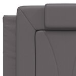 vidaXL Cadre de lit avec tête de lit Gris 140x200 cm Similicuir