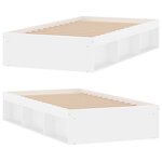 vidaXL Cadre de lit blanc 90x200 cm