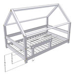 Barrière de lit enfant bois massif gris