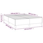 vidaXL Cadre de lit Marron 140x200 cm Similicuir