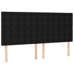 vidaXL Sommier à lattes de lit avec matelas Noir 180x200 cm Tissu