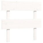 vidaXL Cadre de lit avec tête de lit blanc 90x200 cm bois massif