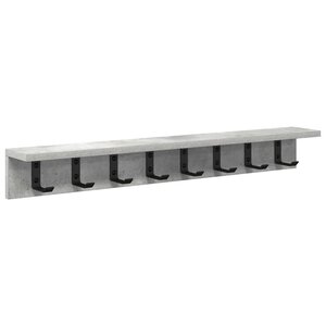 vidaXL Porte-manteau mural Gris béton 80 x 10 5 x 10 5 cm
