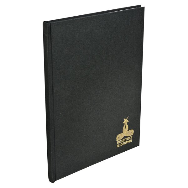 Registre 390x255 Quadrillé 200 Pages - Noir Toilé - Le Dauphin
